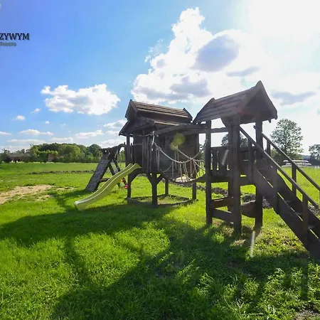 Dom Nad Krzywym - Prywatna Plaza, 2 Boiska, Sauna, Plac Zabaw 팜스테이 *