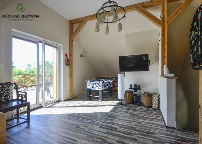 Dom Nad Krzywym - Prywatna Plaza, 2 Boiska, Sauna, Plac Zabaw 팜스테이